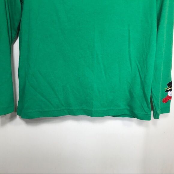 Designers Originals Studio Joy Green Snowman Top PM - Picture 2 of 5